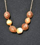 Nectarine Kernels and Bay tree bead necklace. - Image 5