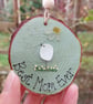 Sea Glass Mum Gift, Handmade Bird & Daisy Hanging Decoration, Mother's Day Gift - Image 7