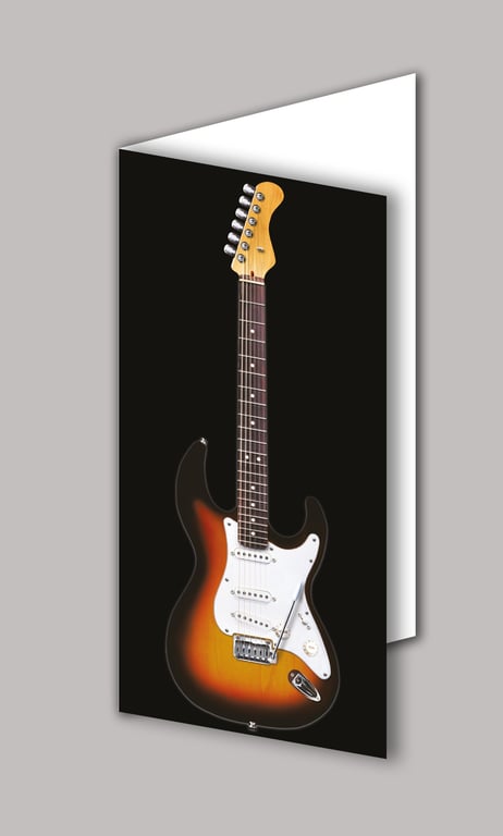 Electric Guitar music greeting card
