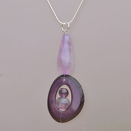 Amethyst Tagua Pendant.