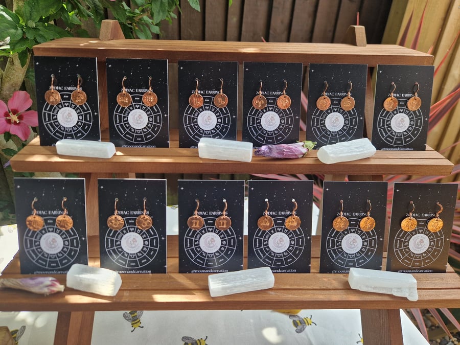 Mix and Match Copper Zodiac Earrings