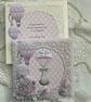 Handmade Boxed New Baby Girl Celebration Card,  congratulations on the birth