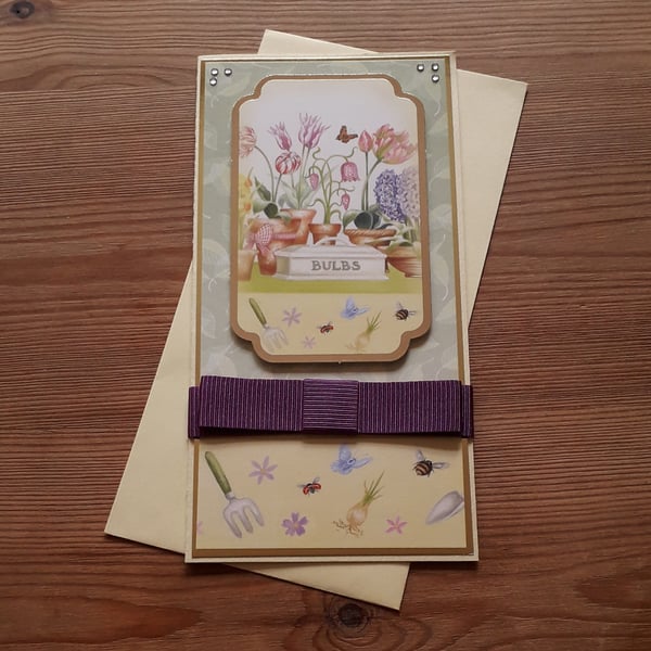 Blank Card Featuring Spring Bulbs