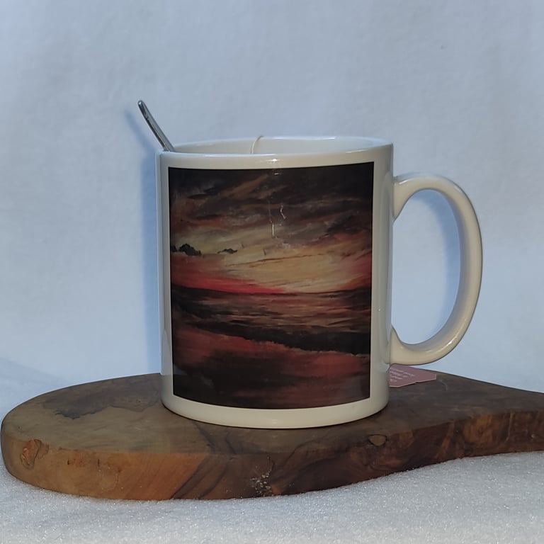 Bronze Sunset Seascape painting on 10oz Mug