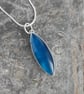 Mid blue marquise shaped bowlerite pendant - Image 3