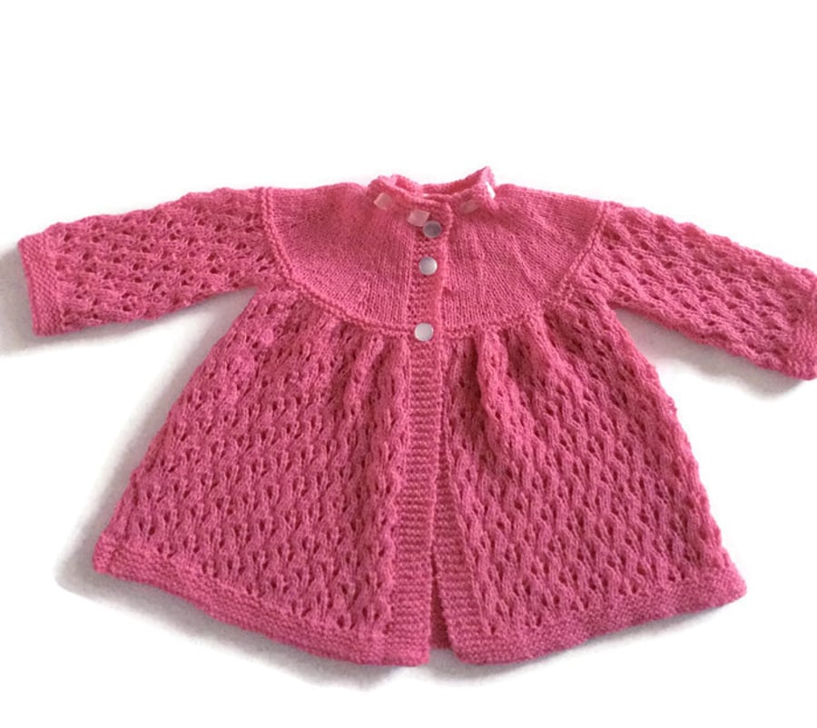 10% off Cashmere hand knitted luxury baby cardigan.