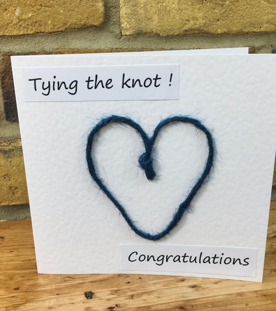 Mr & Mr Wedding card, Mr & Mr Engagement, Tying the knot card, Blue heart, LGBTQ
