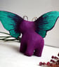 PRE-ORDER - 2-3 weeks! Purple Elephant Butterfly Sculpture - Image 5