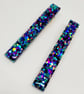 Blue Purple Spotty Hair Clips - Image 5