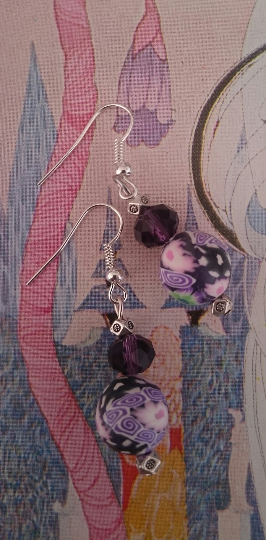 Lovely Dangly Sterling Silver Earrings   