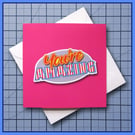 You're Amazing card , Pick me up card,  blank Greeting Card, note card, Pink