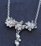 Silver moonstone necklace inspired by lichen - Image 8