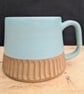 Matte seafoam carved (toasted) mug - Image 1