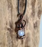 Handmade Natural Rainbow Moonstone & Copper Necklace Pendant Gift Boxed Crystal - Image 7