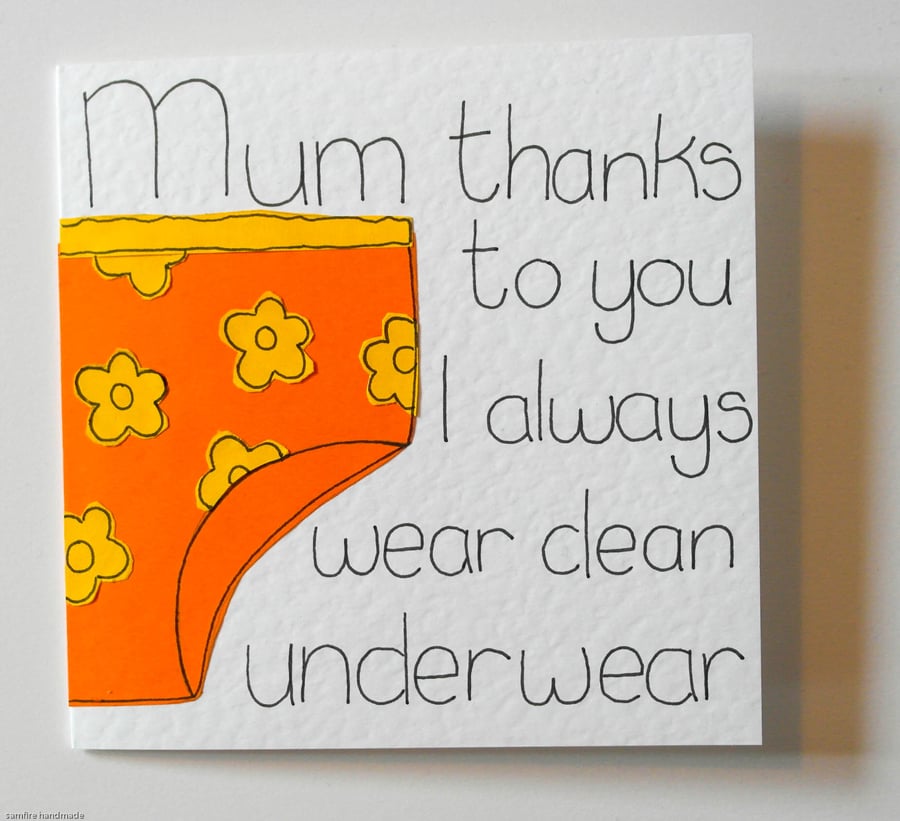 Mothers Day card, Mum funny birthday card, greeting card, Non traditional Mum 