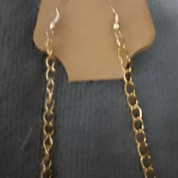 Handmade Gold plated fish hook earrings with star charms