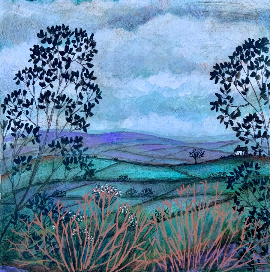 Heather Hills, original landscape painting