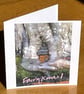 Fairy Xmas; colourful 13.5 cm square Christmas card, blank inside