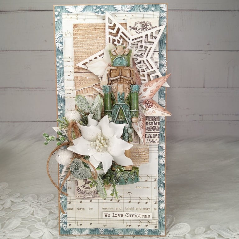 Luxury Handmade Christmas Card (9)Nutcracker Christmas Card.