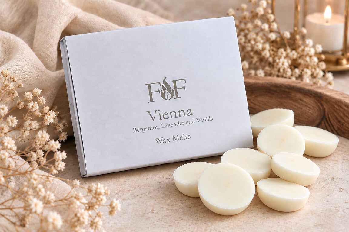 12 Bergamot, Lavender & Vanilla Wax Melts - Handmade Gift Box - Plastic Free