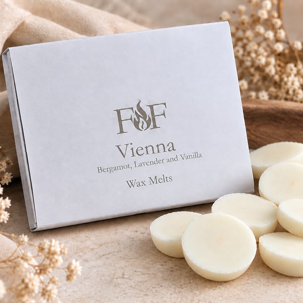 12 Bergamot, Lavender & Vanilla Wax Melts - Handmade Gift Box - Plastic Free