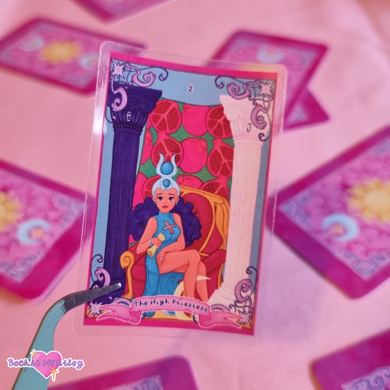 The Major Arcana - The High Priestess Clear Sticker - Die Cut Clear Stickers