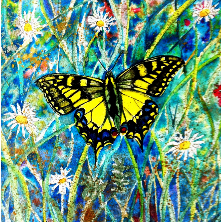 Swallowtail Butterfly Card from Original Watercolour Painting