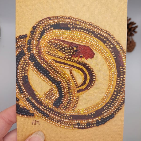 Garter Snake blank greeting card
