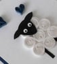 Cute anniversary card with a quilled sheep - love ewe! - Image 2