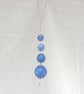 Upcycled Blue Crystal Ornament - Image 2