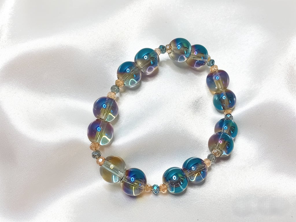 Iridescent Glass Bracelet