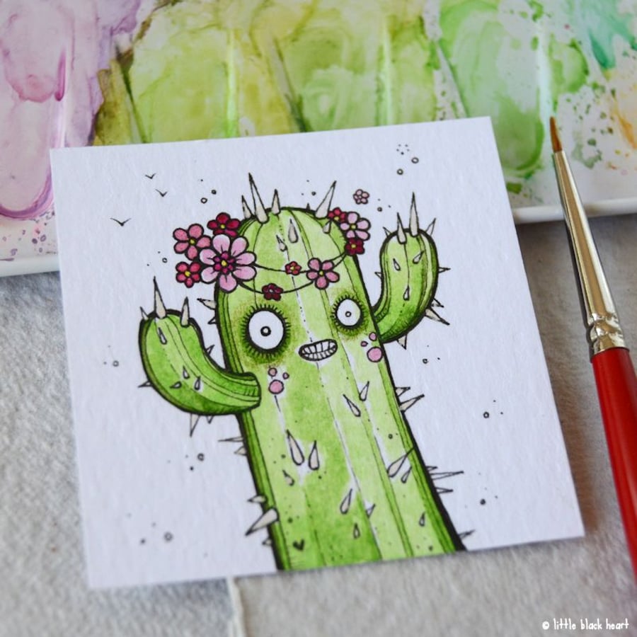 cactus with a floral crown - original twinchie