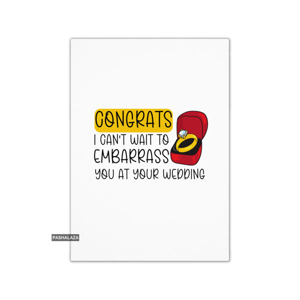 Funny Engagement Congrats Card Novelty Congra... Folksy