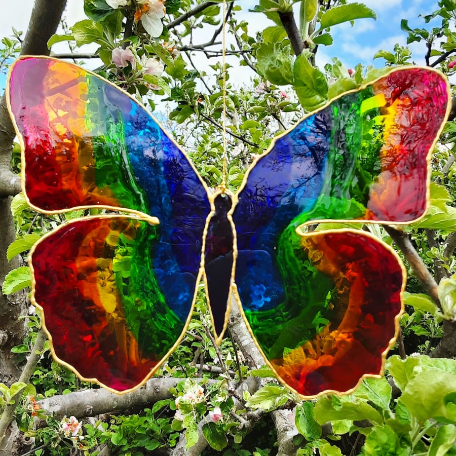 Rainbow Butterfly Suncatcher