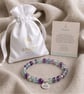 Fluorite Crystal Bracelet, Focus & Clarity, Personalised Engraved Gift - Image 4
