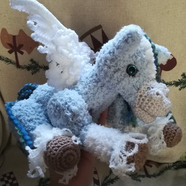 Estelle Pegasus Foal Crochet Art Amigurumi 