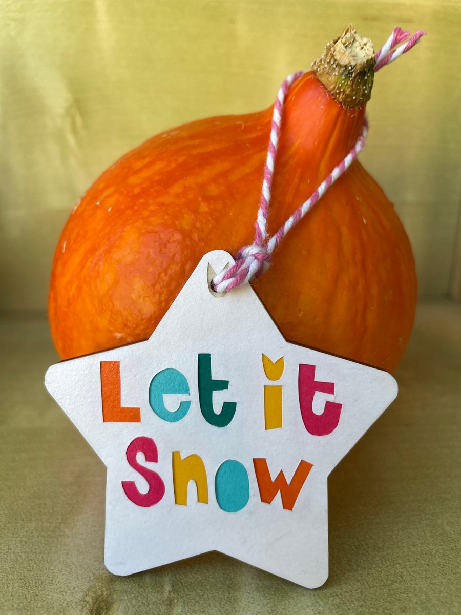 Let It Snow star shaped Christmas decoration 