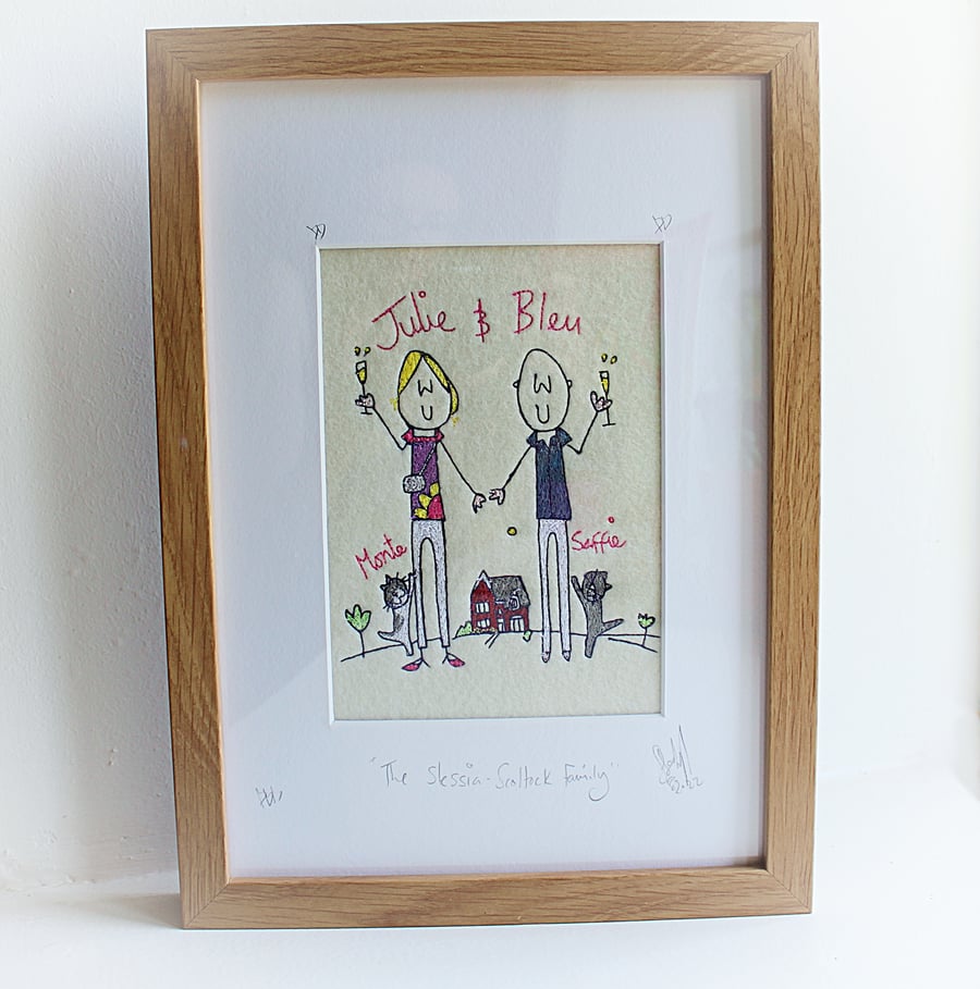 Family Portrait Embroidery