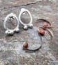Eco Silver Mismatched Seed Pod Stud Earrings - Image 6