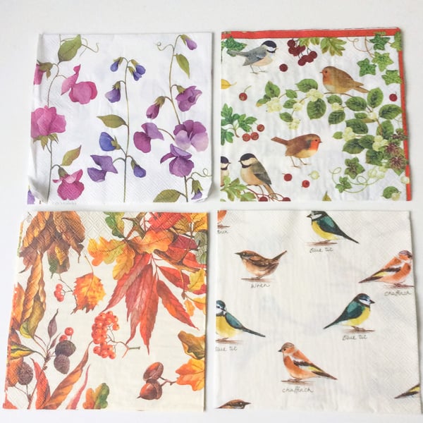 Mixed Design Napkins for Decoupage (Bundle E)