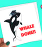 Personalised Whale Graduation Card, Congratulations Card - Image 3