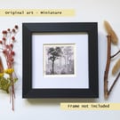 Miniature landscape painting - Misty woodland