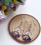 Micro Crochet Gemstone Hoop Earrings - Image 5