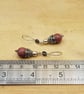 Rhodonite cone earrings. Bali silver. Reiki jewelry. Taurus jewelry - Image 4