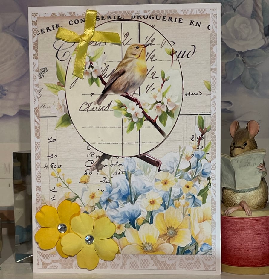 SOLD - Greeting Card - Country House Collection Bird - C - 153