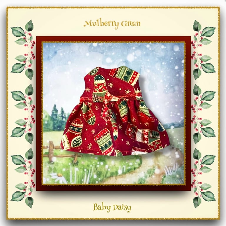 Christmas Stocking Dress for Baby Daisy 