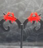 Resin Crab Stud Earrings, Glitter Sparkle Finish - Image 6