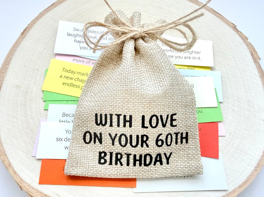 60th Birthday Keepsake Quote Gift, 31 Quotes, Turning 60 Milestone Present