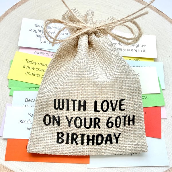 60th Birthday Keepsake Quote Gift, 31 Quotes, Turning 60 Milestone Present