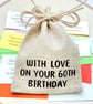 60th Birthday Keepsake Quote Gift, 31 Quotes, Turning 60 Milestone Present